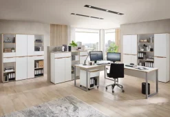 New Innostyle Aktenregal Memphis Weiß / Eiche