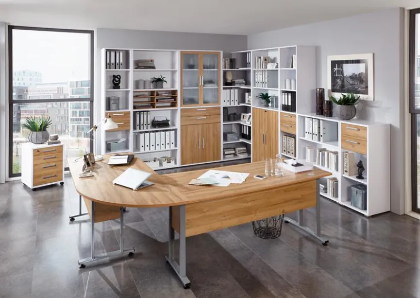 Clearance FMD Aktenregal Calvia, breit 3OH Weiß