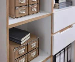Outlet Innostyle Aktenregal Memphis Weiß / Eiche