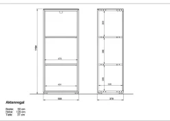 Outlet Germania Aktenregal Montevideo Weiß