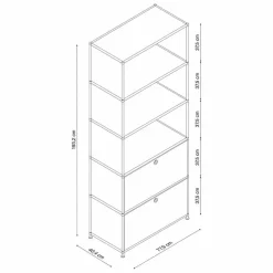 Outlet Aktenregal System 4 Braun