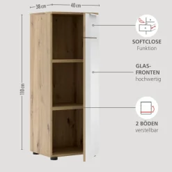 Sale Innostyle Aktenschrank Santorin Eiche / Weiß