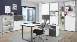 New FORTE Aktenschrank 2-trg. Keflavik Weiß