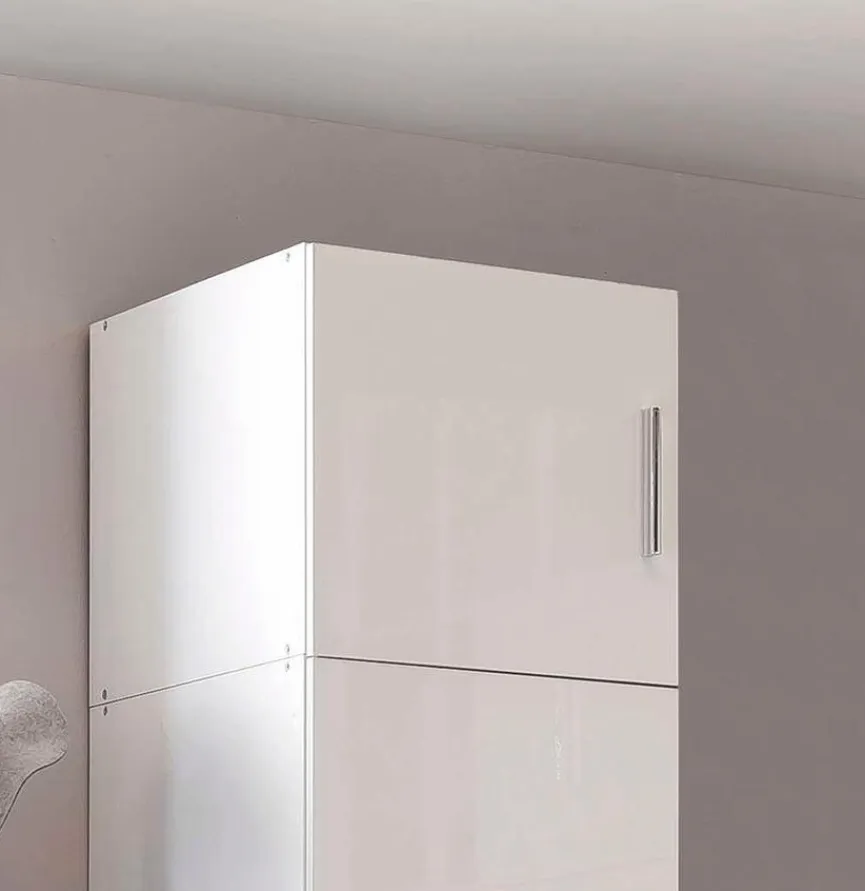 Discount WIMEX Aufsatzschrank Malta Weiß / Hochglanz