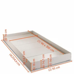 Kinder Ausziehbett Tipi, 90 x 200 cm