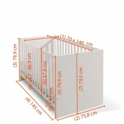 Best Paidi Babybett Fiona 70 x 140 cm Weiß