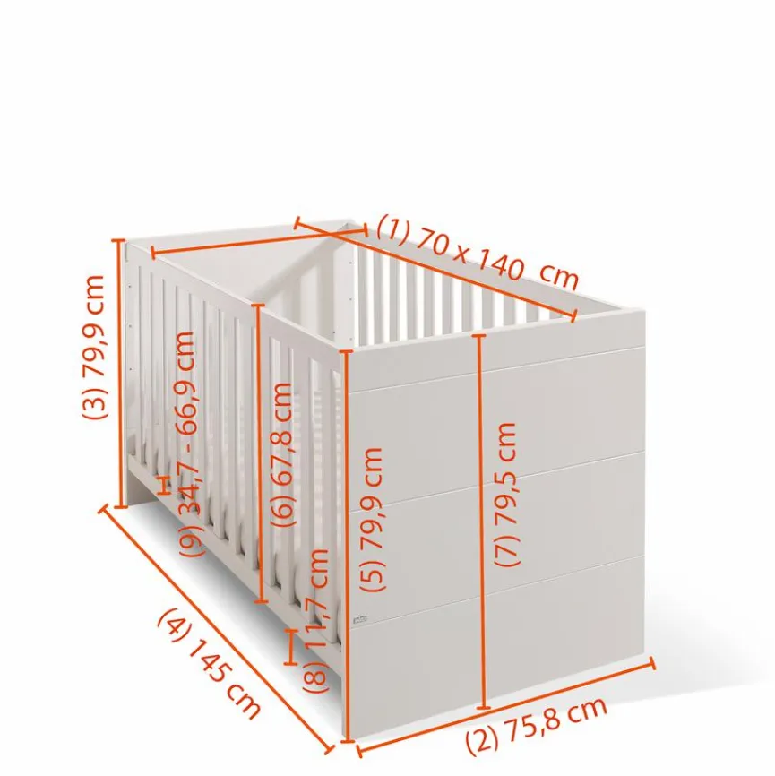 Best Paidi Babybett Fiona 70 x 140 cm Weiß