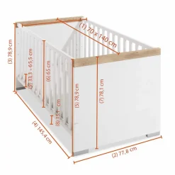 Outlet Paidi Babybett Kira 70 x 140 cm Weiß