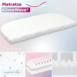 Online babybay Baby-Kaltschaummatratze Klima Wave 49,5x89 cm Weiß