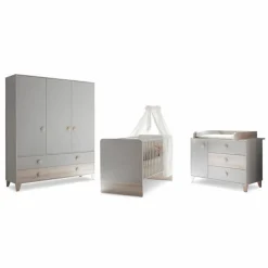 Best BEGABINO Babyzimmer-Set Fien 3tlg. Ashgrey