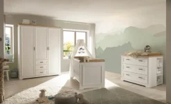 Outlet BEGABINO Babyzimmer-Set Jasmin 3tlg. Weiß