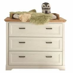 Outlet BEGABINO Babyzimmer-Set Jasmin 3tlg. Weiß