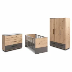 Outlet roba Baumann Babyzimmer-Set Lagos 3tlg. Eiche
