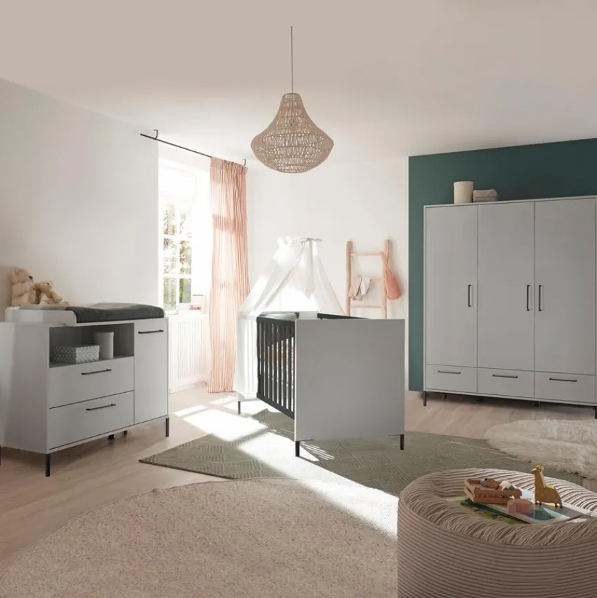 Best Mäusbacher Babyzimmer-Set Ole 3tlg. Grau