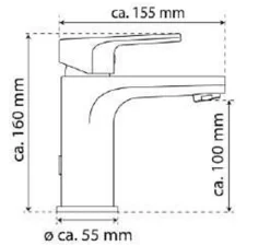 Online Badarmatur WT13 601300 Chrom