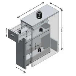 Online FMD Bad-Beistellschrank Denia Weiß