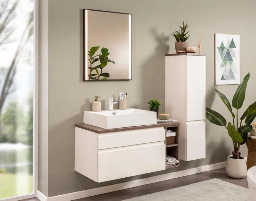 Hot nolte SPA Badezimmerspiegel Alpha Lack Transparent