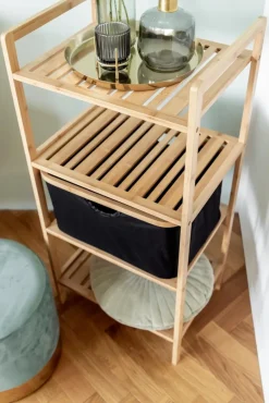 WENKO Badregal Ecori 44 x 93,5 cm Schwarz