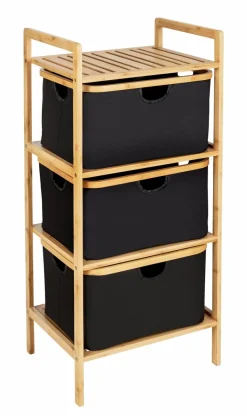 WENKO Badregal Ecori 44 x 93,5 cm Schwarz