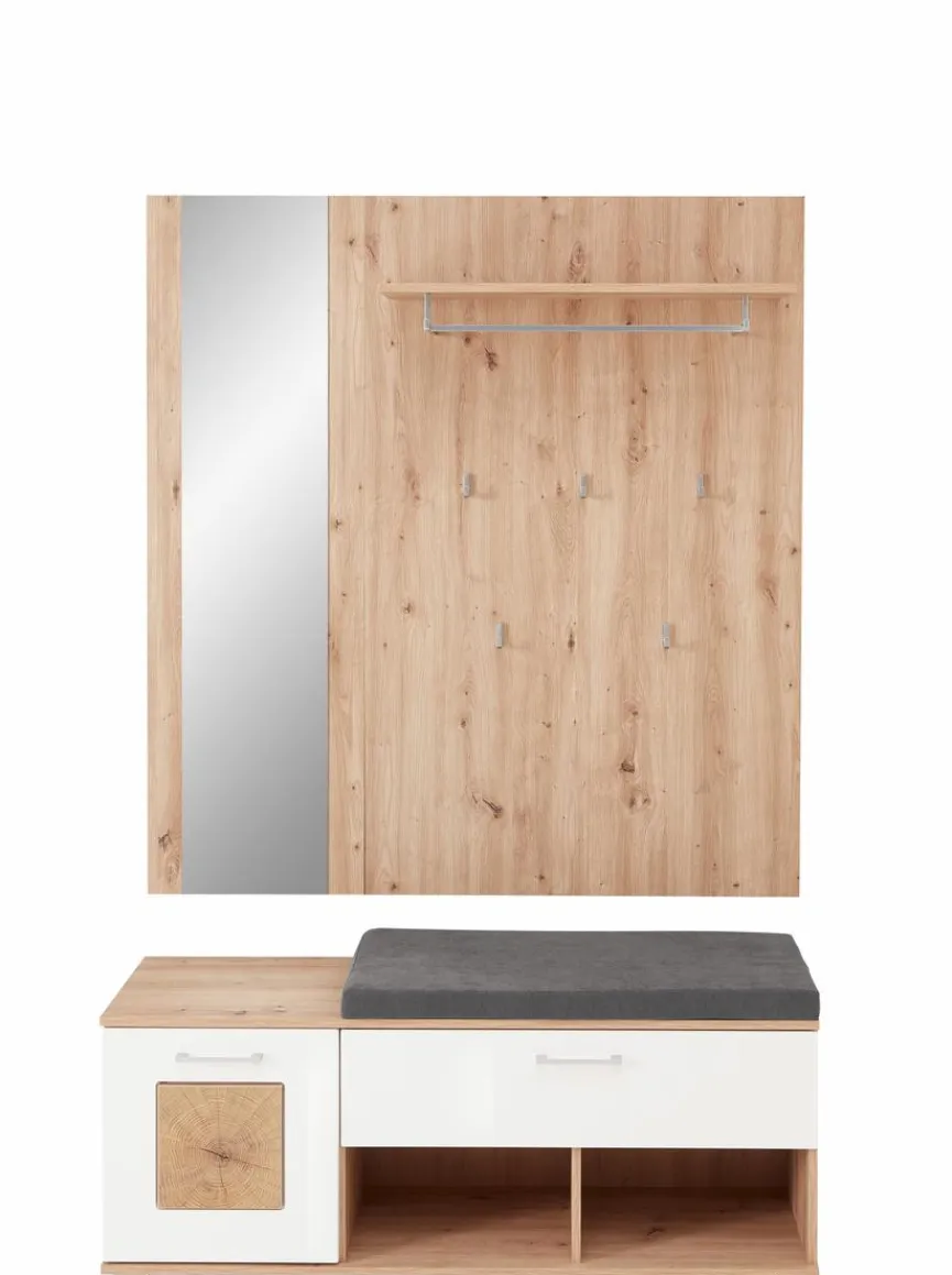 Discount Innostyle Bank mit Paneel Fun Weiß Hochglanz