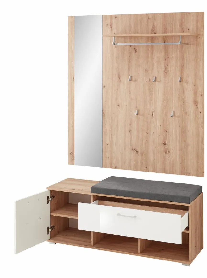 Discount Innostyle Bank mit Paneel Fun Weiß Hochglanz