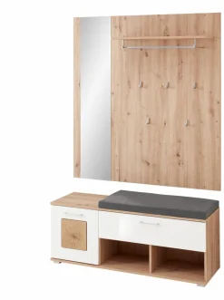 Discount Innostyle Bank mit Paneel Fun Weiß Hochglanz