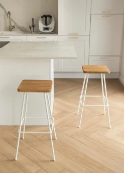 Online Metallbude Barhocker Barni Weiß