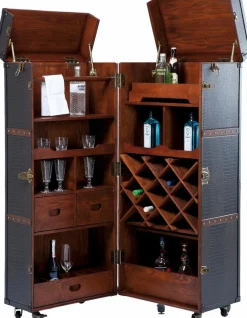 Online KARE DESIGN Barschrank Globetrotter 73933 Braun