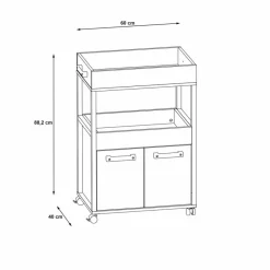 Discount FORTE Barschrank Home Bar Vintage Braun