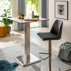 Hot BOOOM Bartisch Modica 80 x 80 cm Hellgrau