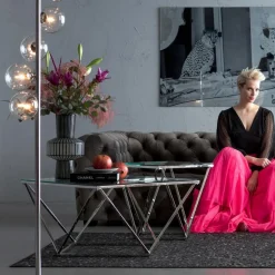 Outlet KARE DESIGN Beistelltisch 85031 Cristallo Silber