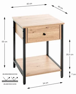 Haku Beistelltisch Burgos Eiche