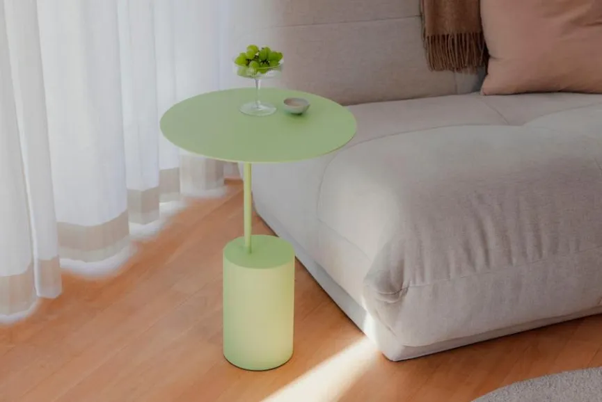 Clearance Metallbude Beistelltisch Ciro Grün