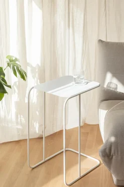 Clearance Metallbude Beistelltisch Denya Weiß