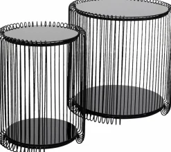 Sale KARE DESIGN Beistelltisch Wire Double 87441 2er Set Schwarz