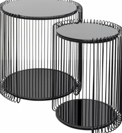 Sale KARE DESIGN Beistelltisch Wire Double 87441 2er Set Schwarz