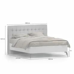 New Bett Ambra 180 x 200 cm Weiß