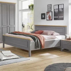 Outlet C.DISSELKAMP Bett Charleston 180 x 200 cm Grau