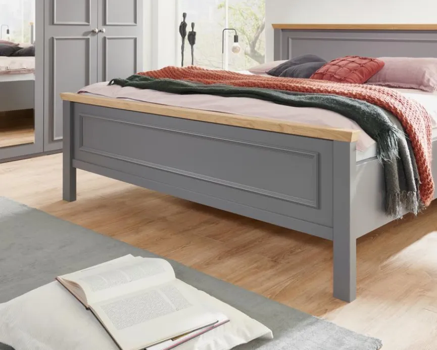 Outlet C.DISSELKAMP Bett Charleston 180 x 200 cm Grau