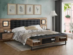 New FORTE Bett Fayola 180 x 200 cm Schwarz