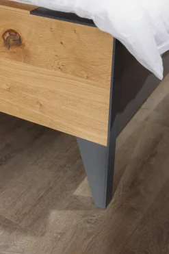 Hot rauch BLACK Bett Kona 180 x 200 cm Eiche / Graphit