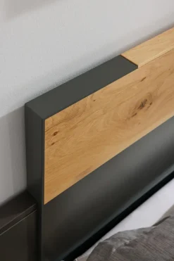 Hot rauch BLACK Bett Kona 180 x 200 cm Eiche / Graphit