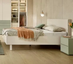 New Lignum Bett Marlow-S 180 x 200 cm Weiß