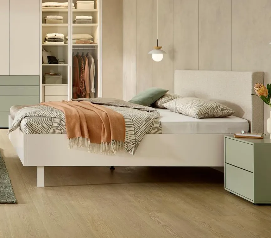 New Lignum Bett Marlow-S 180 x 200 cm Weiß