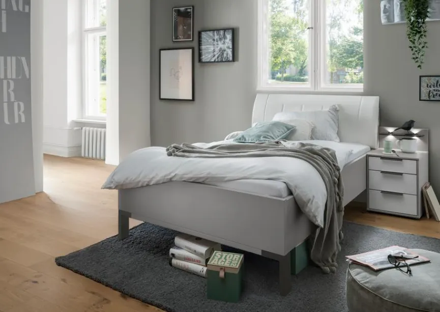 Clearance Wiemann Bett Merida 90 x 200 cm Kieselgrau