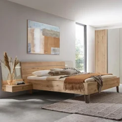 Best Thielemeyer Bett mit Nachttischen Cubo 180 x 200 cm Wildeiche