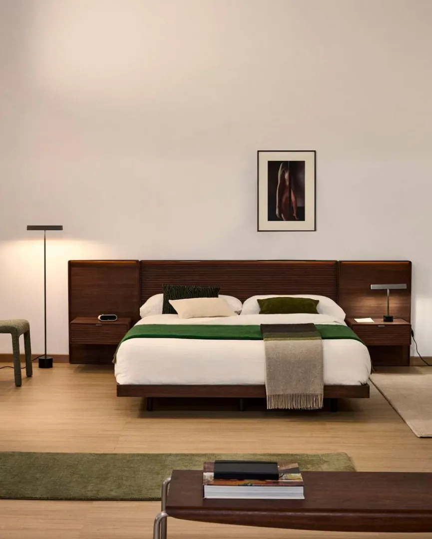 Kave Home Bett mit Nachttischen Norlen 160 x 200 cm