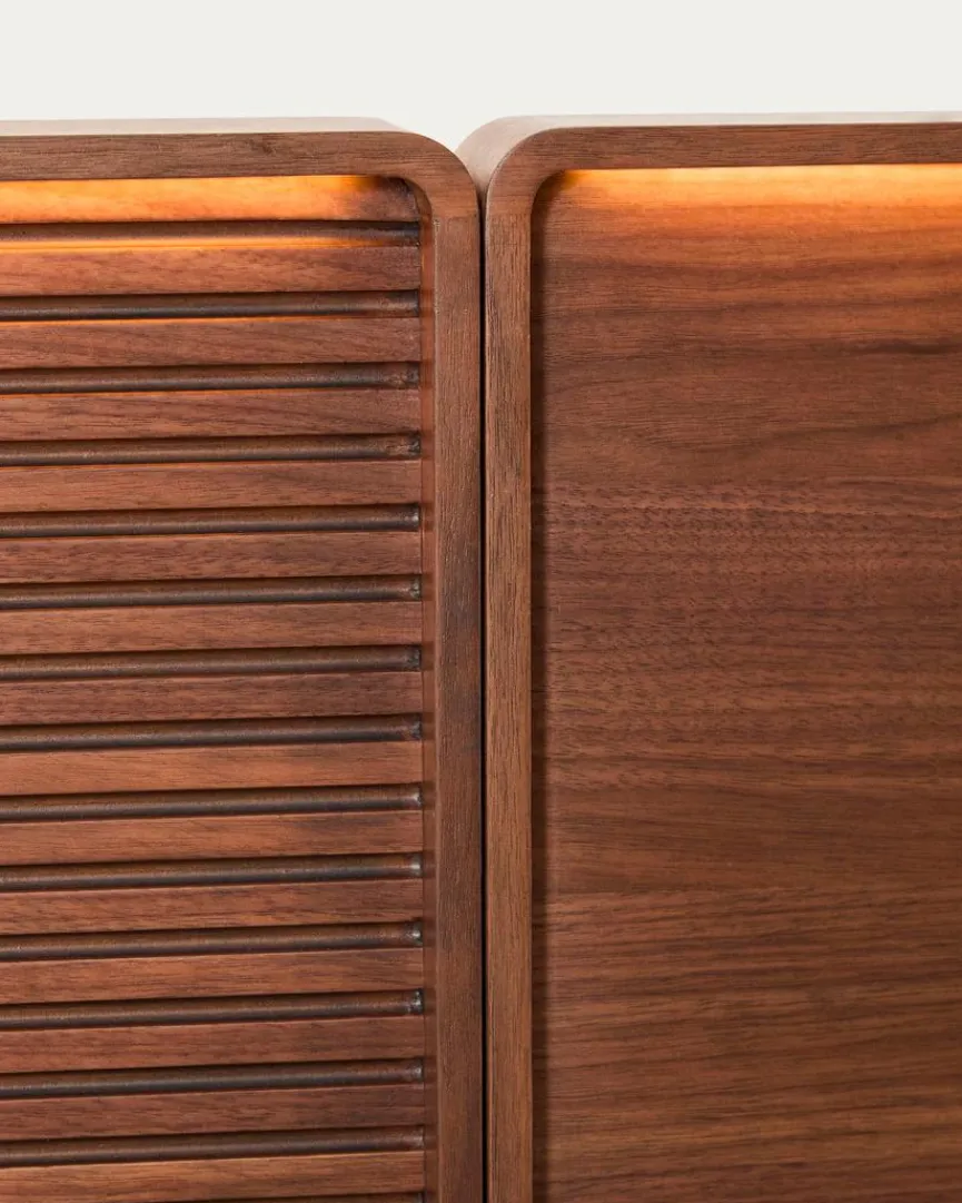 Kave Home Bett mit Nachttischen Norlen 160 x 200 cm