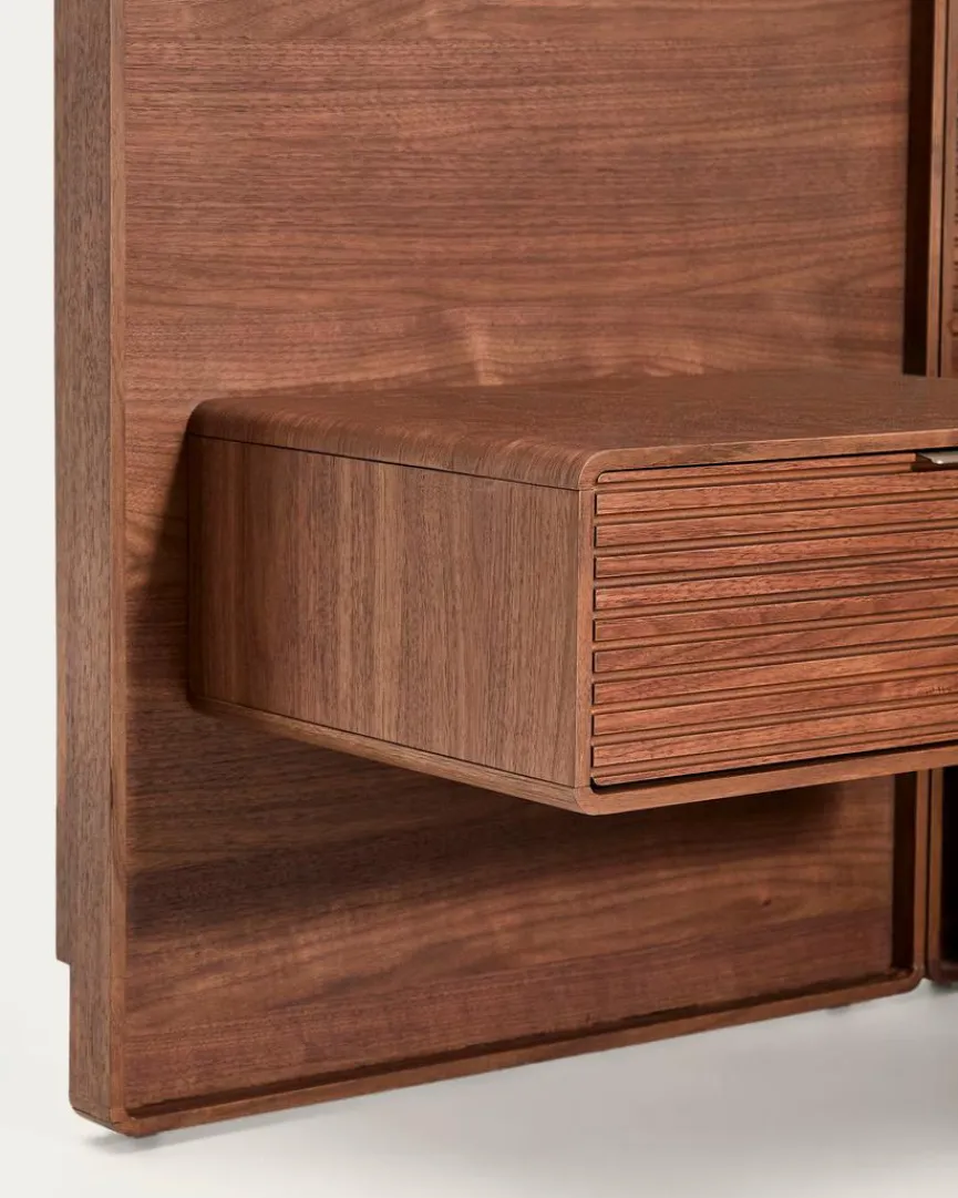 Kave Home Bett mit Nachttischen Norlen 160 x 200 cm