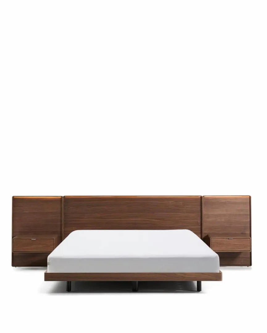 Kave Home Bett mit Nachttischen Norlen 160 x 200 cm